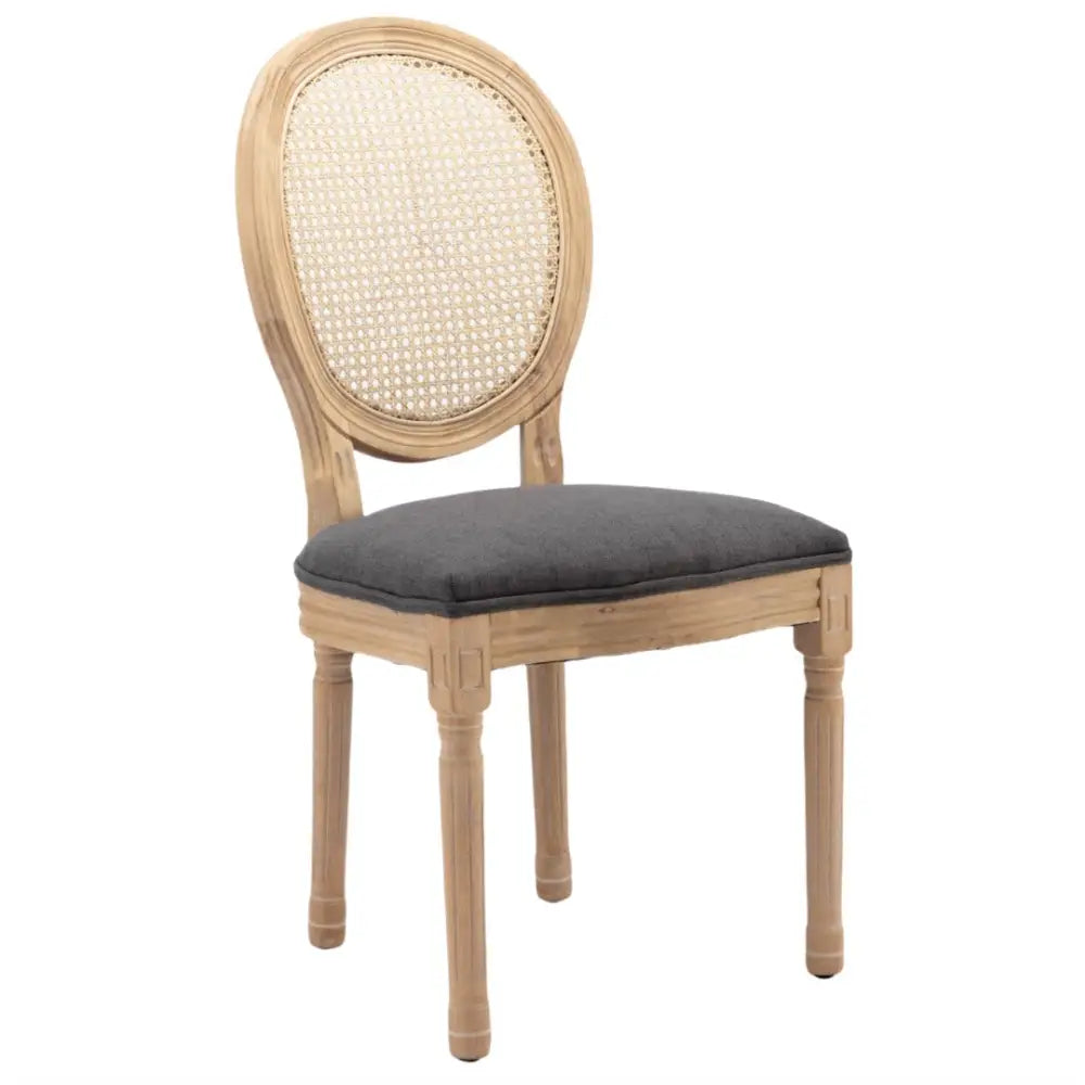 AADEN 8x Rattan Dining Chairs with Solid Wood Legs- Grey - Furniture > Outdoor > Outdoor Chairs