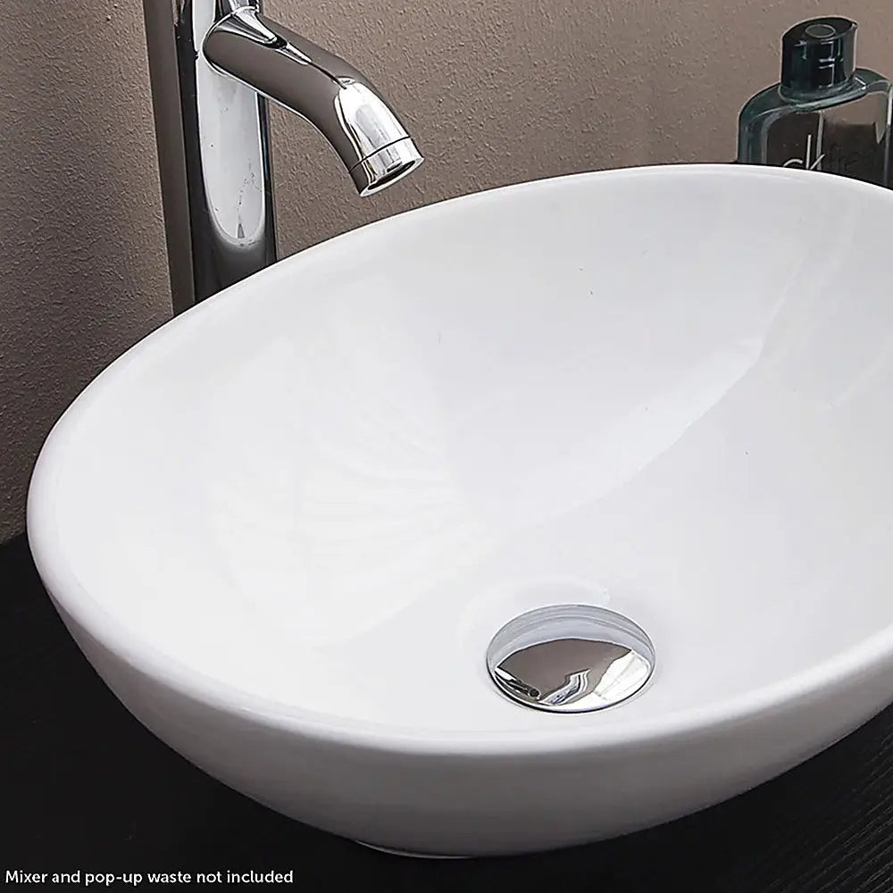 Above Counter Bathroom Oval Ceramic Basin - Furniture > Bathroom