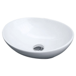 Above Counter Bathroom Oval Ceramic Basin - Furniture > Bathroom