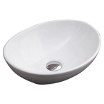 Above Counter Bathroom Oval Ceramic Basin - Furniture > Bathroom