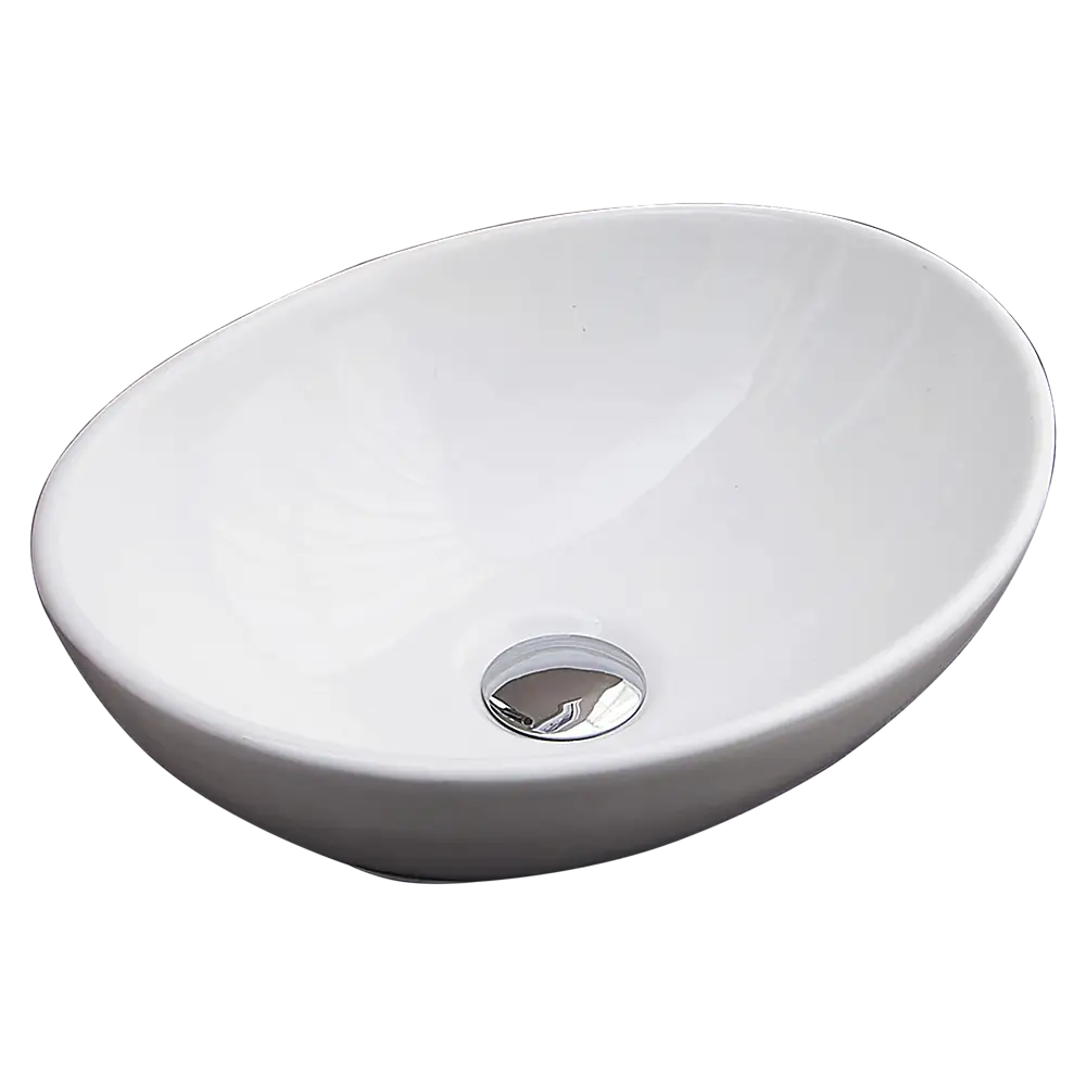 Above Counter Bathroom Oval Ceramic Basin - Furniture > Bathroom