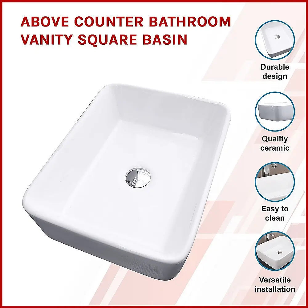 Above Counter Bathroom Vanity Square Basin - Furniture > Bathroom > Sinks