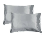 Accessorize 300TC Deluxe Essentials Satin Standard Pillowcases Silver - Home & Garden > Bedding > Pillowcases