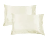 Accessorize 300TC Deluxe Essentials Satin Standard Pillowcases Stone (Ivory) - Home & Garden > Bedding > Pillowcases