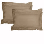 Accessorize 325TC Pair of Stripe Jumbo / Queen Pillowcases Mocha - Home & Garden > Bedding > Pillowcases