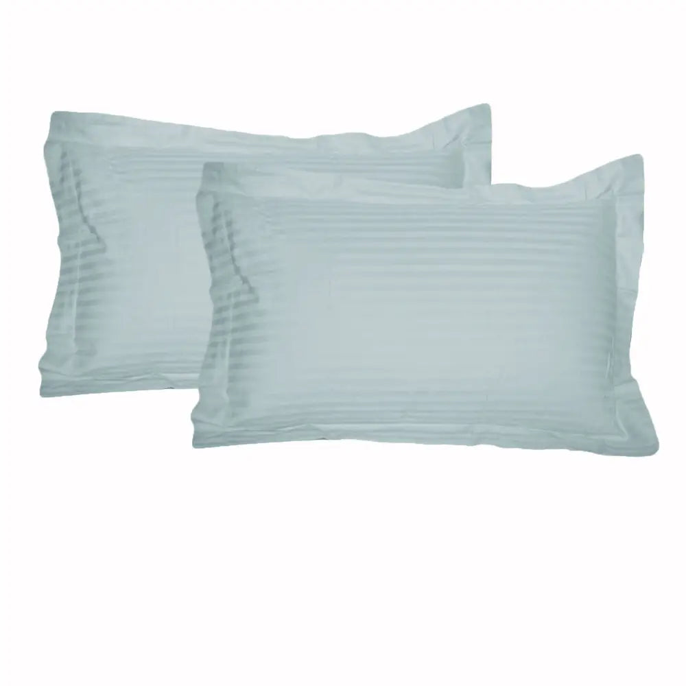 Accessorize 325TC Pair of Tailored Standard Pillowcases Blue - Home & Garden > Bedding > Pillowcases