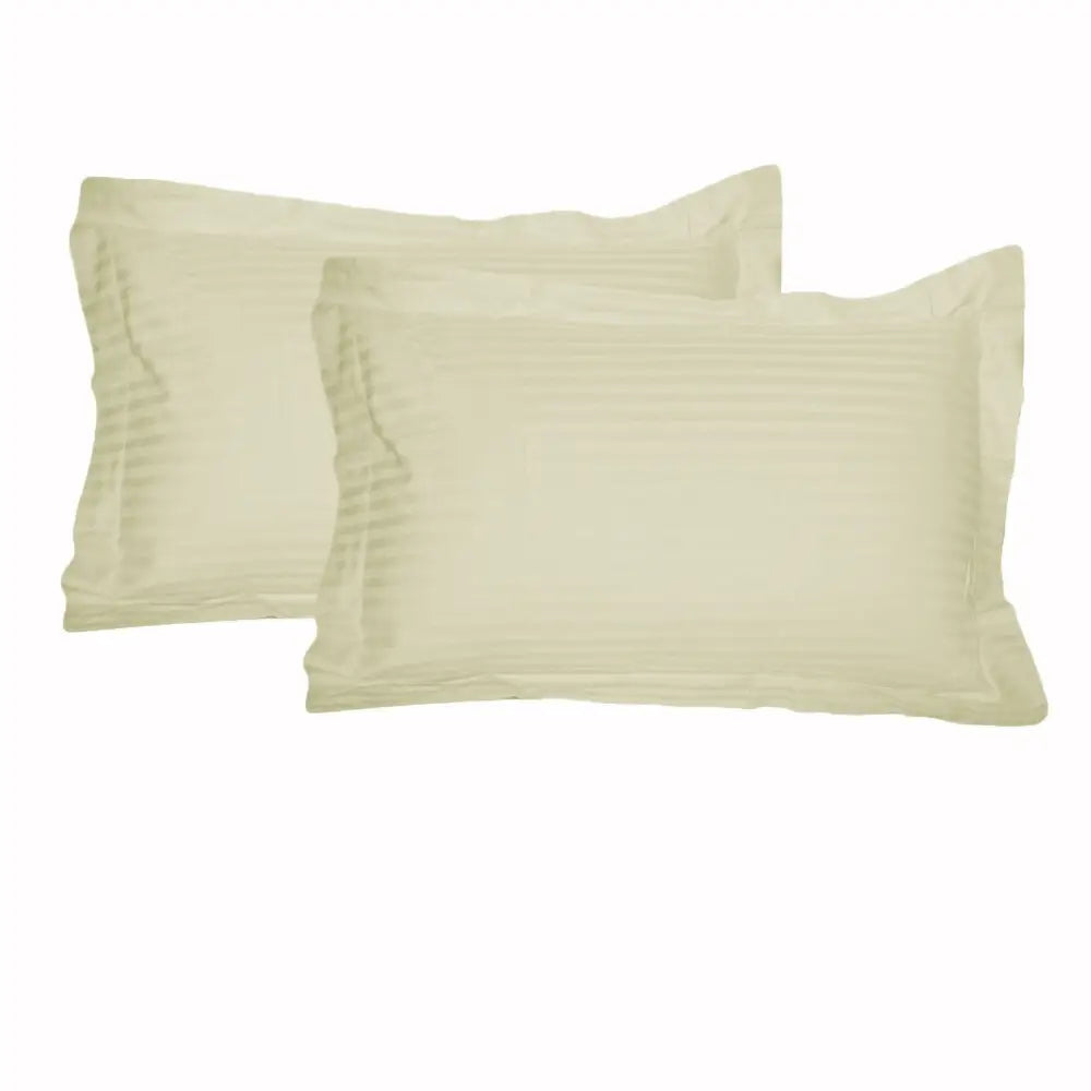 Accessorize 325TC Pair of Tailored Standard Pillowcases Ecru - Home & Garden > Bedding > Pillowcases