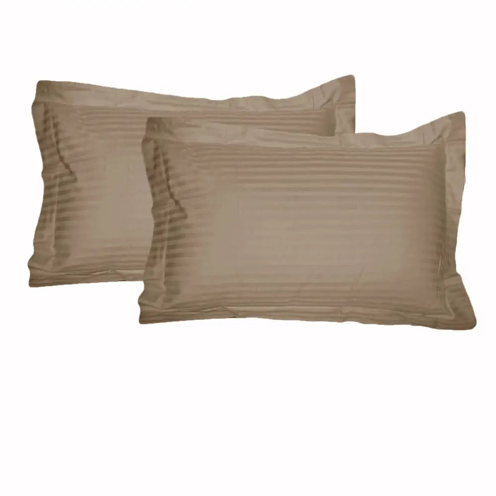 Accessorize 325TC Pair of Tailored Standard Pillowcases Mocha - Home & Garden > Bedding > Pillowcases