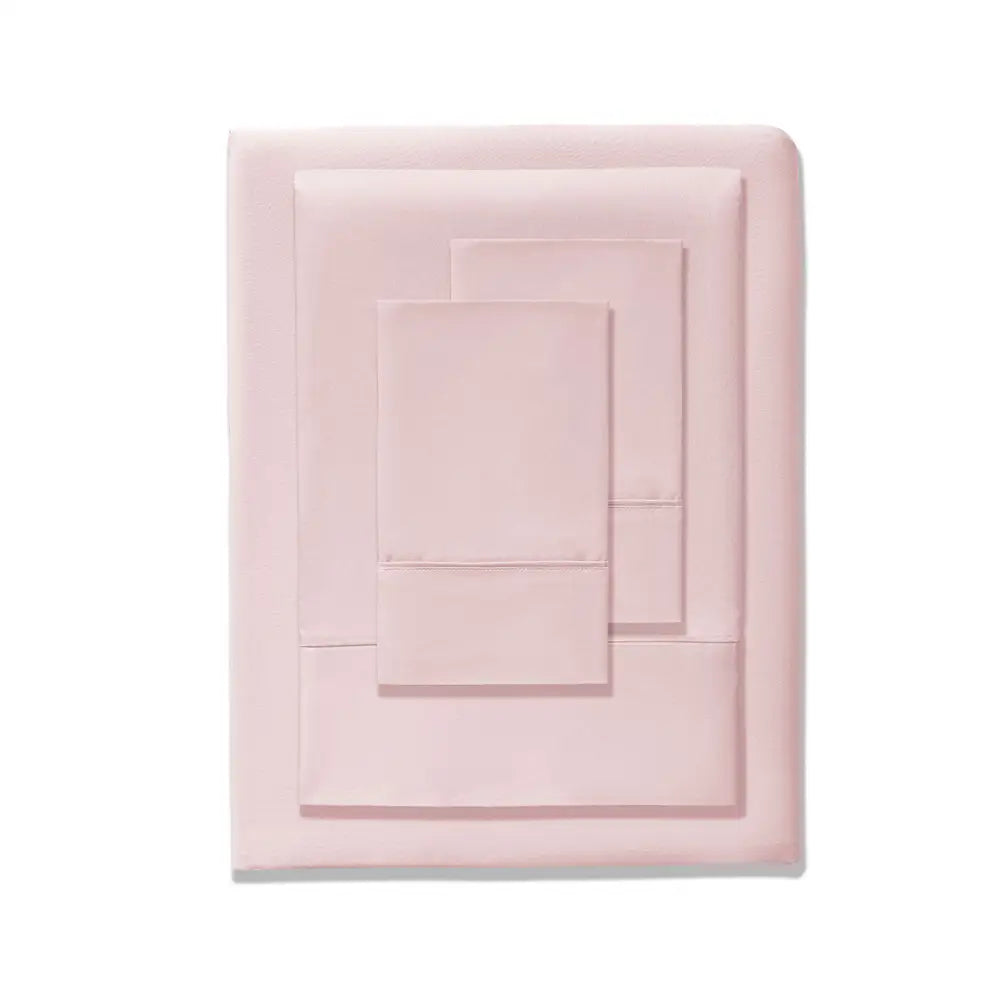 Accessorize 400TC Blush Bamboo Cotton Sheet Set 40cm Wall King Single - Home & Garden > Bedding > Bed Sheets