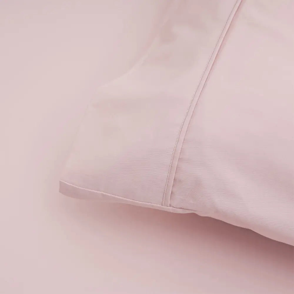 Accessorize 400TC Blush Bamboo Cotton Sheet Set 40cm Wall Queen - Home & Garden > Bedding > Bed Sheets
