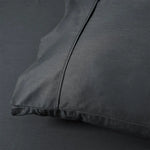 Accessorize 400TC Charcoal Bamboo Cotton Sheet Set 40cm Wall King Single - Home & Garden > Bedding > Bed Sheets
