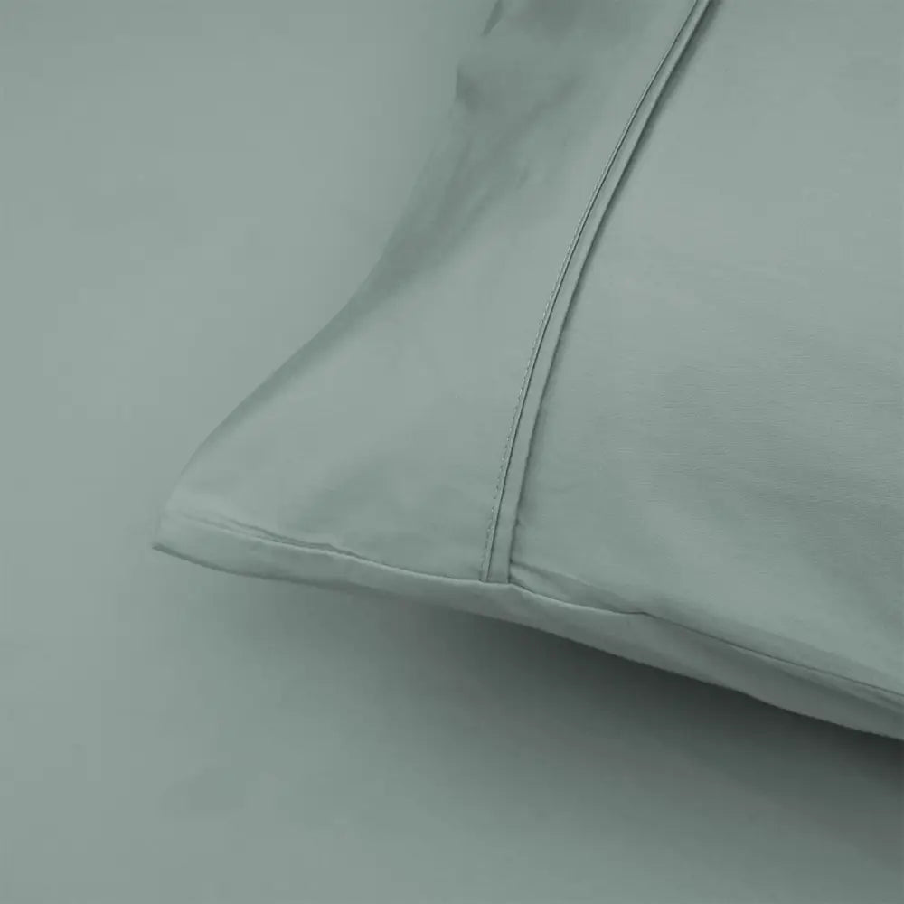 Accessorize 400TC Sage Bamboo Cotton Sheet Set 40cm Wall Double - Home & Garden > Bedding > Bed Sheets