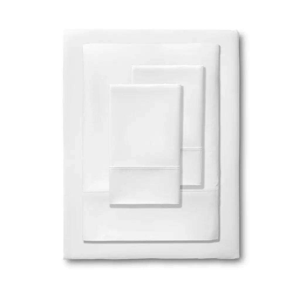 Accessorize 400TC White Bamboo Cotton Sheet Set 40cm Wall King - Home & Garden > Bedding > Bed Sheets