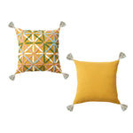Accessorize Adena Ochre Filled Square Cushion - Home & Garden > Bedding