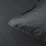 Accessorize Charcoal 400TC Charcoal Bamboo Cotton Double Stitched Quilt Cover Set Single - Home & Garden > Bedding >
