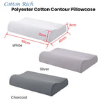 Accessorize Charcoal Cotton Rich Contour Pillowcase 40x60x12cm - Home & Garden > Bedding > Pillowcases