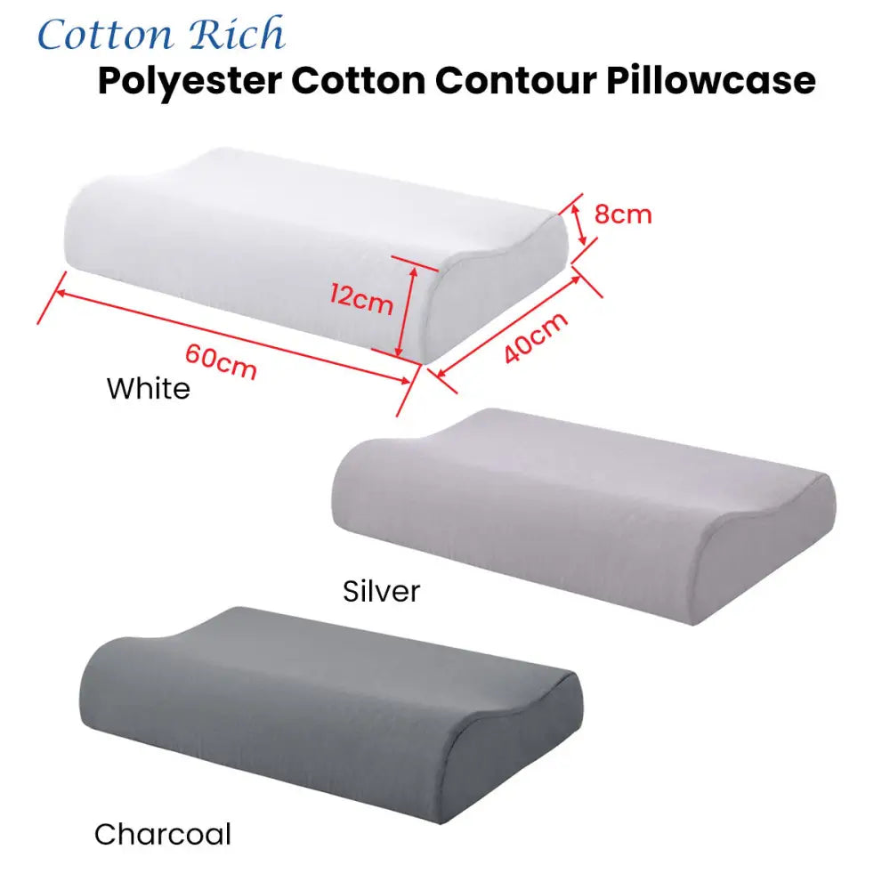 Accessorize Charcoal Cotton Rich Contour Pillowcase 40x60x12cm - Home & Garden > Bedding > Pillowcases