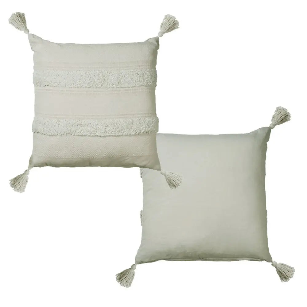 Accessorize Indra Cotton Cover Filled Cushion - Grey - Home & Garden > Bedding