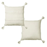 Accessorize Indra Cotton Cover Filled Cushion - Off White - Home & Garden > Bedding