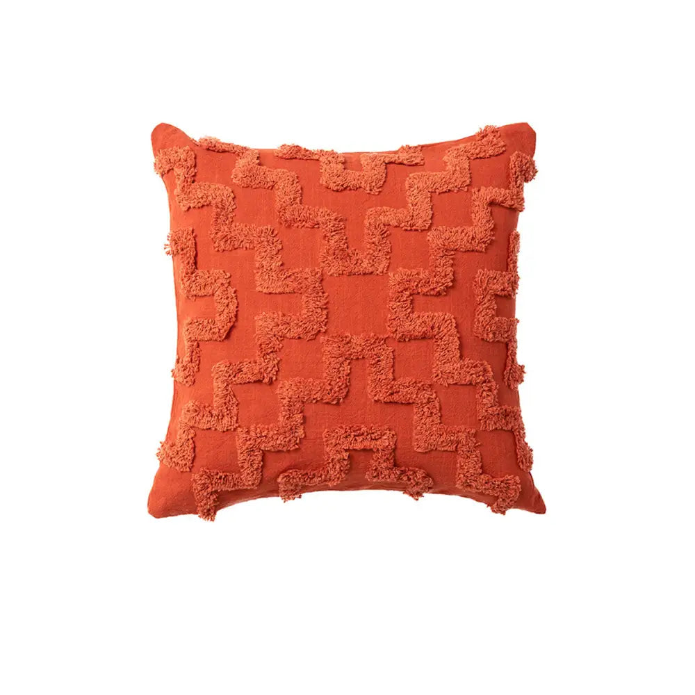 Accessorize Janni Rust Filled Square Cushion - Home & Garden > Bedding