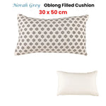 Accessorize Norah Grey Rectangular Filled Cushion 30cm x 50cm - Home & Garden > Decor > Cushions & Throws