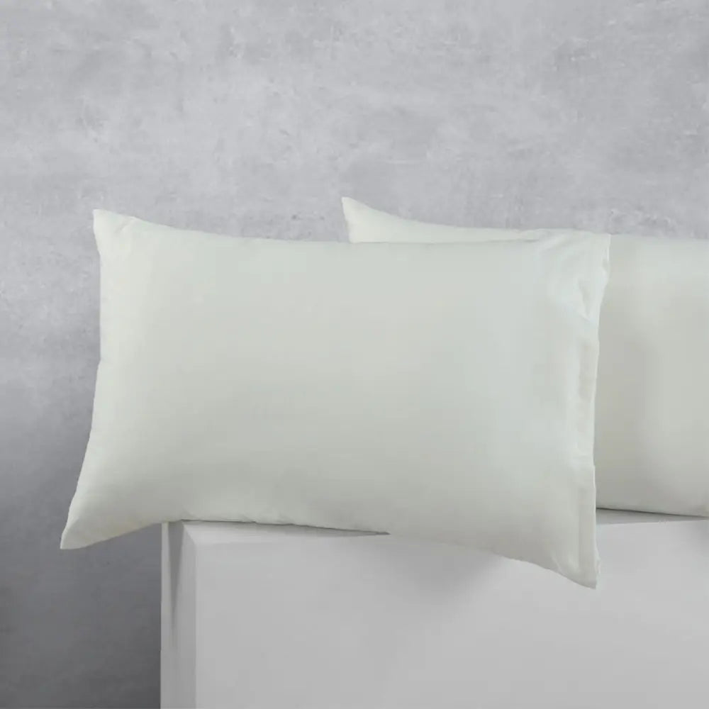 Accessorize Pair of Cotton Polyester Standard Pillowcases Stone - Home & Garden > Bedding > Pillowcases