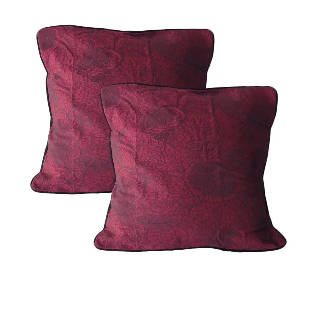 Accessorize Pair of Trudie Lace European Pillowcases Pink - Home & Garden > Bedding