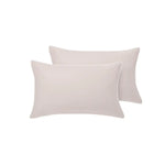 Accessorize Pair of White/Natural Piped Hotel Deluxe Cotton Standard Pillowcases - Home & Garden > Bedding > Bed Sheets
