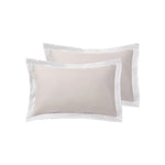 Accessorize Pair of White/Natural Tailored Hotel Deluxe Cotton Standard Pillowcases - Home & Garden > Bedding > Bed