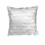 Accessorize Pleats White 45x45 cm Square Filled Cushion - Home & Garden > Bedding