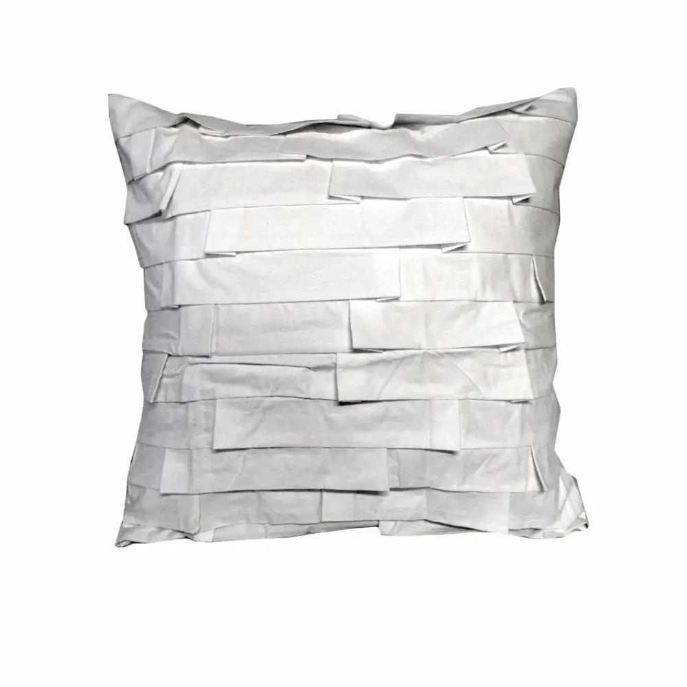 Accessorize Pleats White 45x45 cm Square Filled Cushion - Home & Garden > Bedding