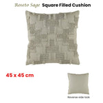 Accessorize Roseto Sage Square Filled Cushion 45cm x 45cm - Home & Garden > Decor > Cushions & Throws