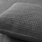Accessorize Soho Waffle Dark Grey Quilt Cover Set Queen - Home & Garden > Bedding