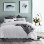Accessorize White Waffle Polyester Quilt Cover Set Queen - Home & Garden > Bedding