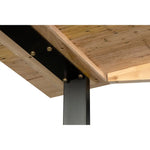 Aconite Dining Table 210cm Solid Messmate Timber Wood Black Metal Leg - Natural - Furniture > Dining