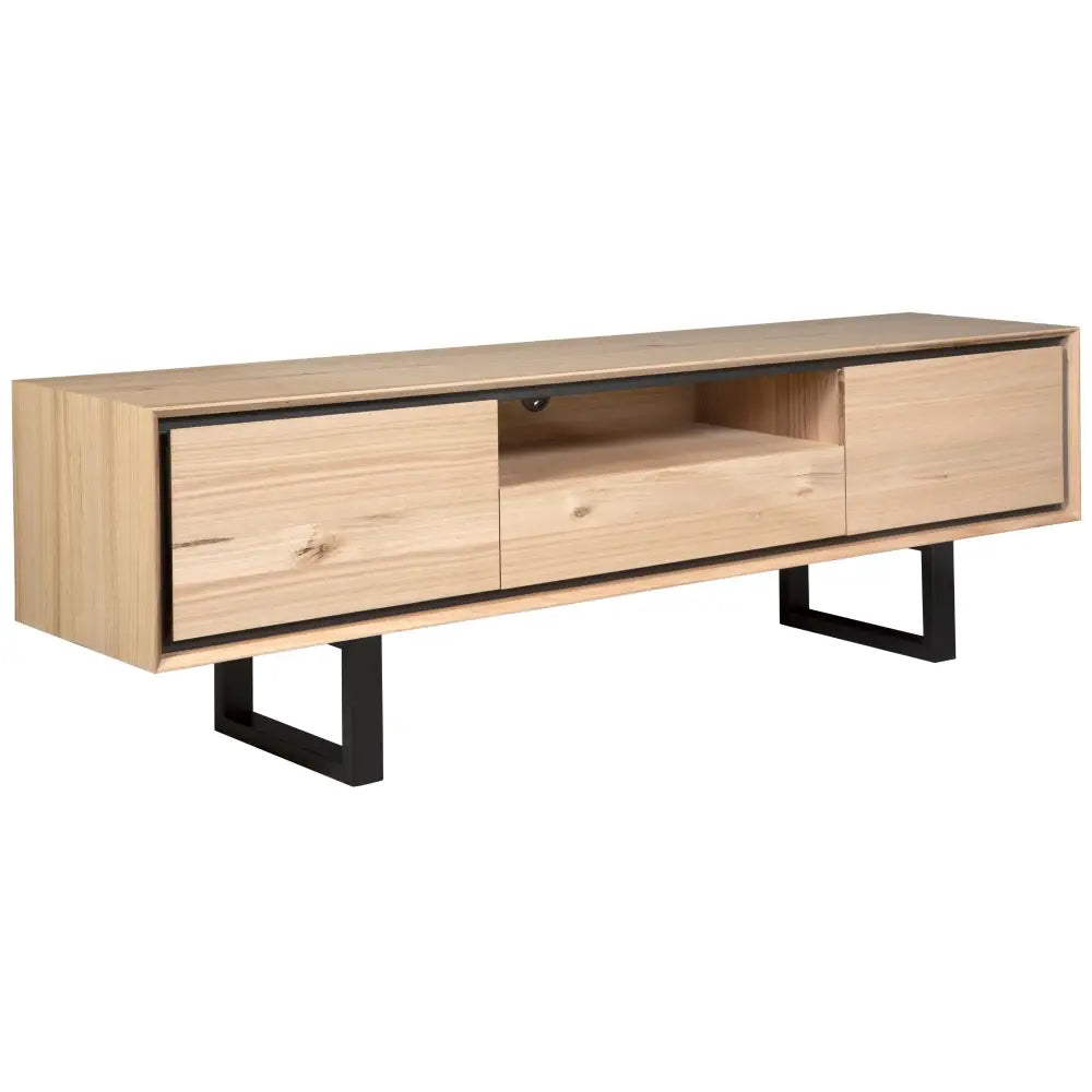 Aconite ETU Entertainment TV Unit 210cm Solid Messmate Timber Wood - Natural - Furniture > Living Room