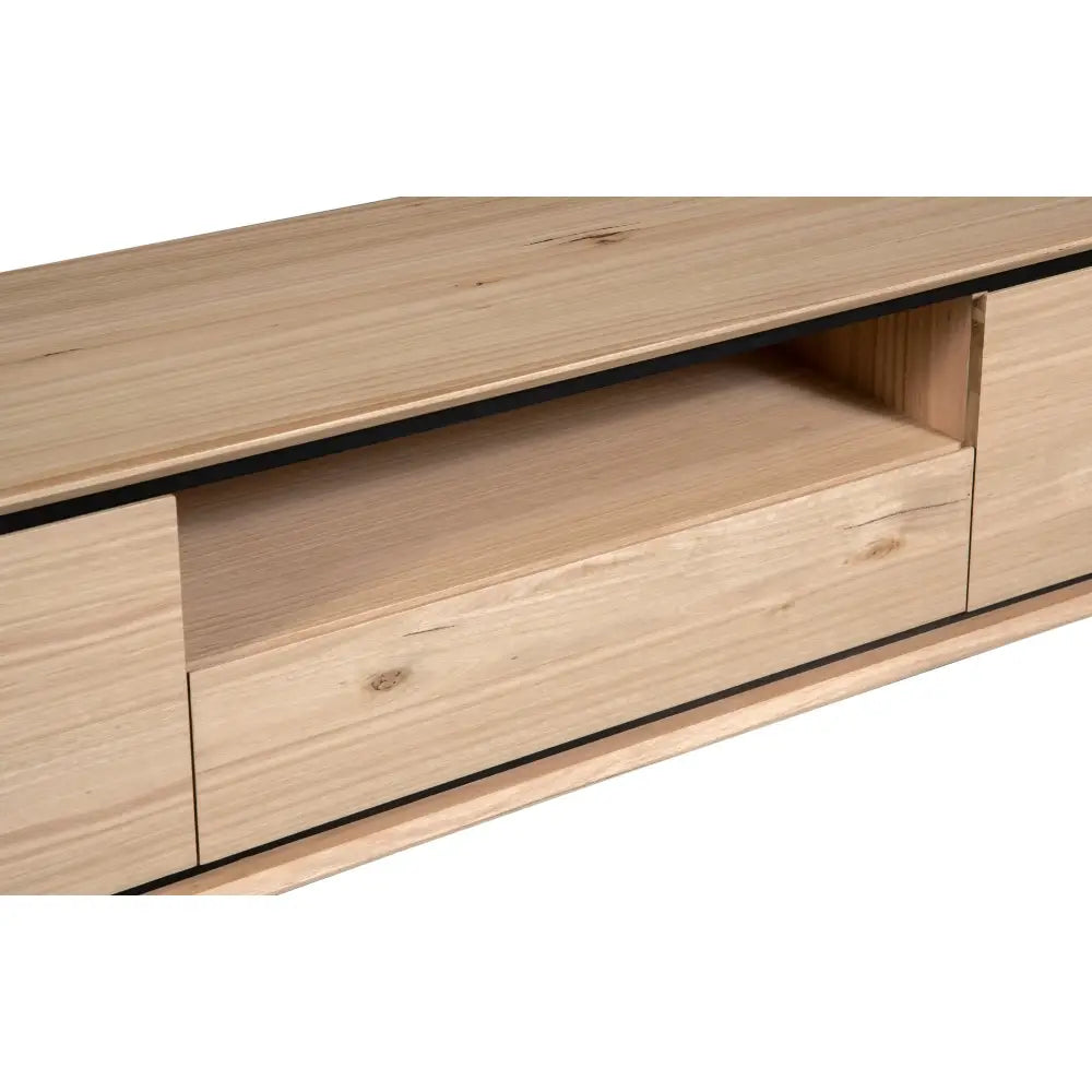 Aconite ETU Entertainment TV Unit 210cm Solid Messmate Timber Wood - Natural - Furniture > Living Room