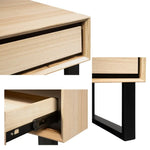 Aconite Lamp Side Sofa End Table 60cm Solid Messmate Timber Wood - Natural - Furniture > Living Room