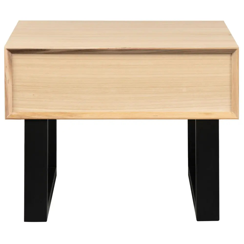 Aconite Lamp Side Sofa End Table 60cm Solid Messmate Timber Wood - Natural - Furniture > Living Room