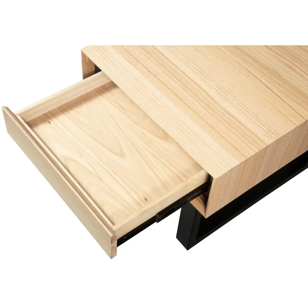 Aconite Lamp Side Sofa End Table 60cm Solid Messmate Timber Wood - Natural - Furniture > Living Room