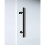 Adjustable 1000x1000mm Double Sliding Door Glass Shower Screen in Black - Furniture > Bathroom > Shower Heads & Screens