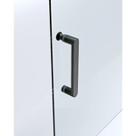 Adjustable 1000x1000mm Double Sliding Door Glass Shower Screen in Black - Furniture > Bathroom > Shower Heads & Screens