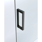 Adjustable 1000x1000mm Double Sliding Door Glass Shower Screen in Black - Furniture > Bathroom > Shower Heads & Screens