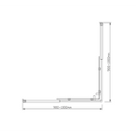 Adjustable 1000x1000mm Double Sliding Door Glass Shower Screen in Black - Furniture > Bathroom > Shower Heads & Screens