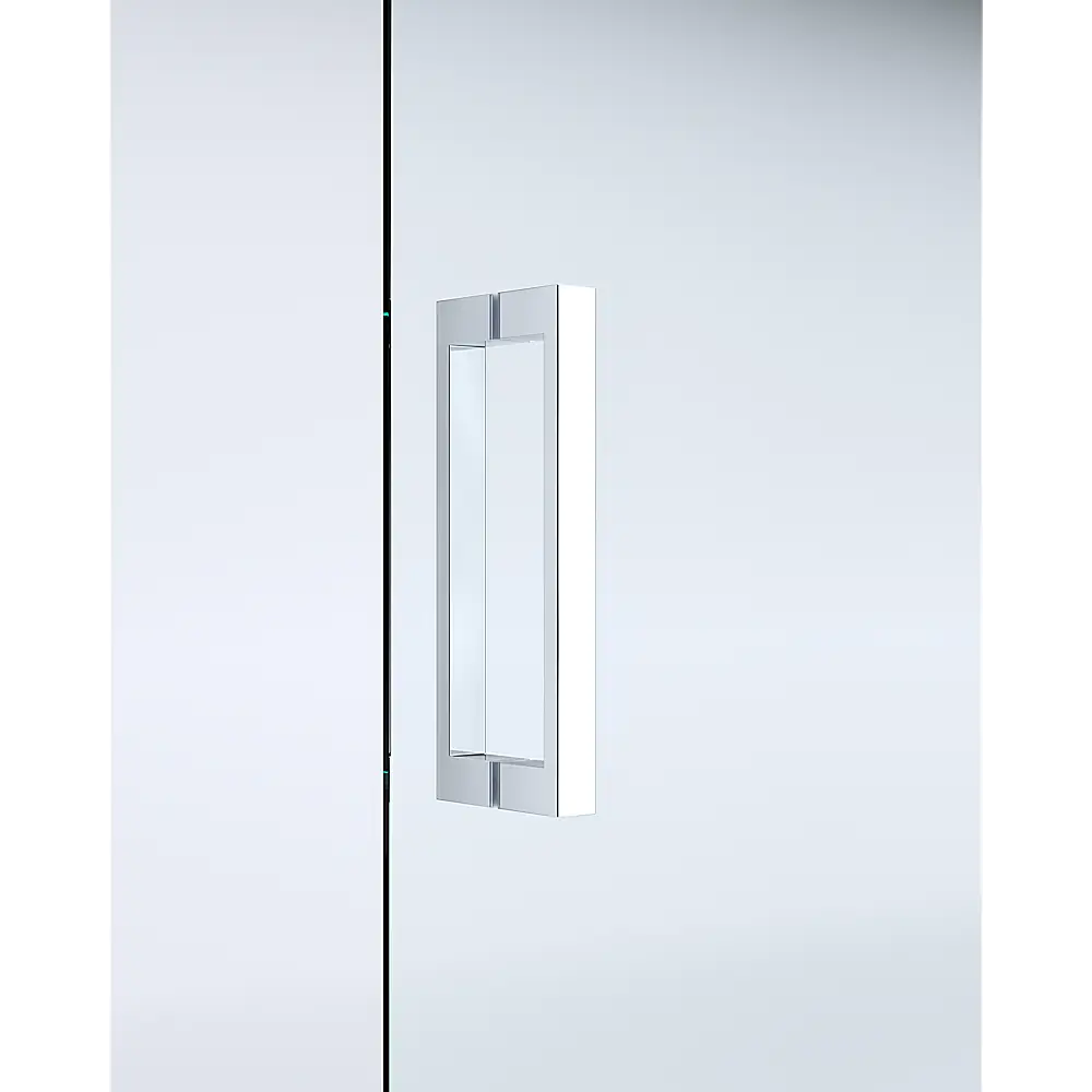 Adjustable 1000x1100mm Double Sliding Door Glass Shower Screen in Chrome - Furniture > Bathroom > Shower Heads & Screens