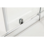 Adjustable 1000x1100mm Double Sliding Door Glass Shower Screen in Chrome - Furniture > Bathroom > Shower Heads & Screens