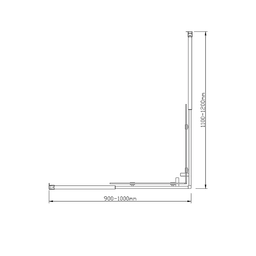 Adjustable 1000x1200mm Double Sliding Door Glass Shower Screen in Chrome - Furniture > Bathroom > Shower Heads & Screens