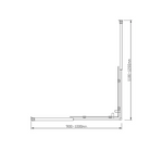 Adjustable 1000x1200mm Double Sliding Door Glass Shower Screen in Chrome - Furniture > Bathroom > Shower Heads & Screens