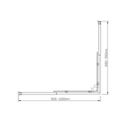 Adjustable 1000x900mm Double Sliding Door Glass Shower Screen in Chrome - Furniture > Bathroom > Shower Heads & Screens