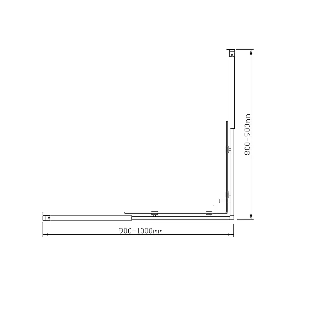 Adjustable 1000x900mm Double Sliding Door Glass Shower Screen in Chrome - Furniture > Bathroom > Shower Heads & Screens